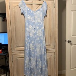 Torrid Size 1 Light Blue Paisley Maxi Dress